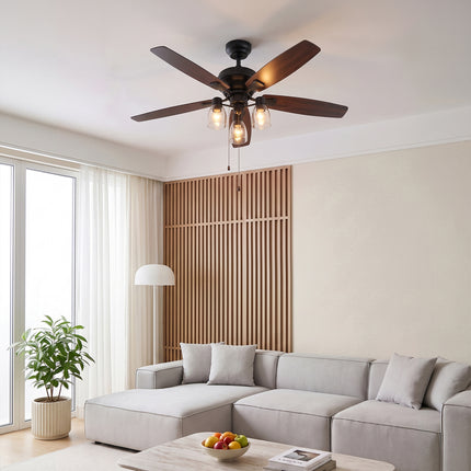 52-Inch Ceiling Fan Light with Remote