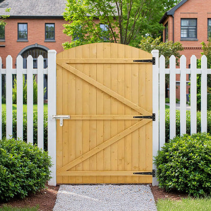 Semi Braced Arch Top Strong Wooden Garden Gate
