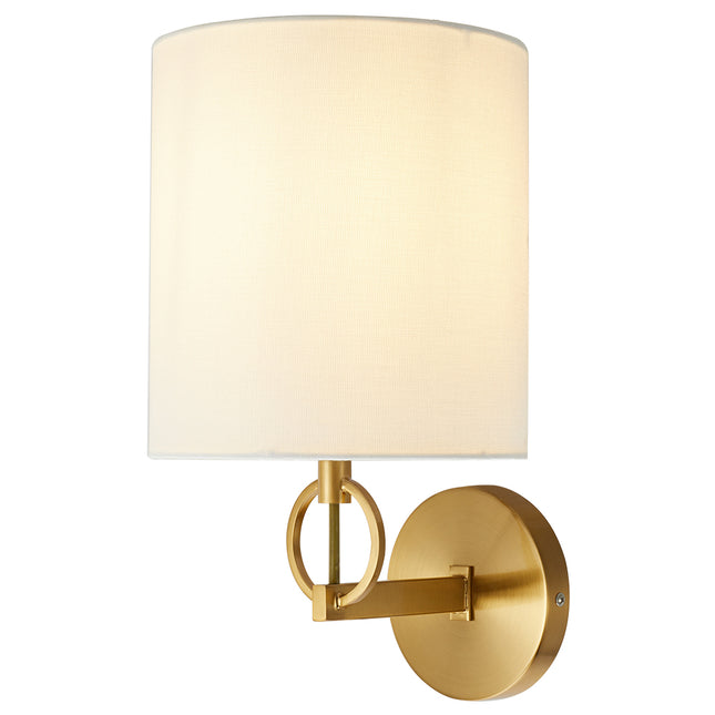 Metal Wall Light with Fabric Lampshade