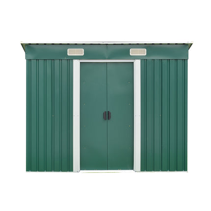 4x6FT Metal Garden Storage Shed with Sliding Door