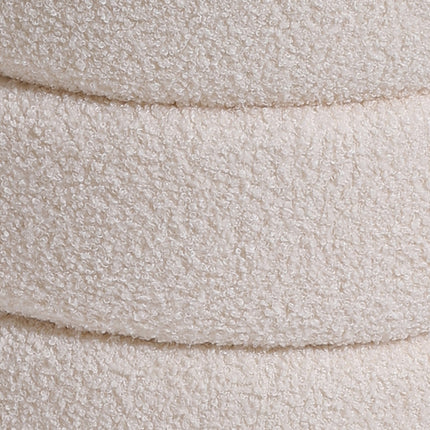 Round Channel Upholstered Footstool