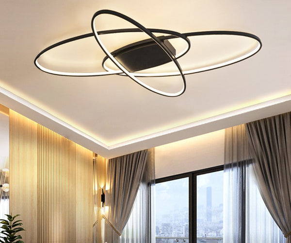 90CM Oval LED Chandelier Ceiling Light Dimmable