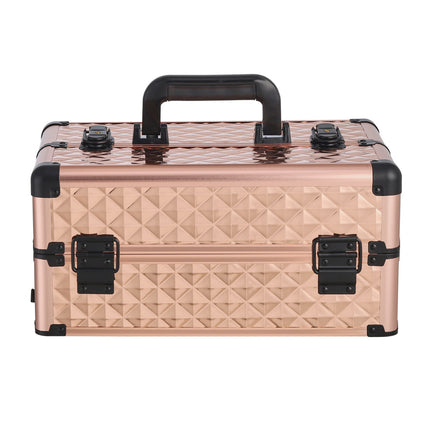 3 in 1 Portable Cosmetic Case With Telescopic Handle and Wheels