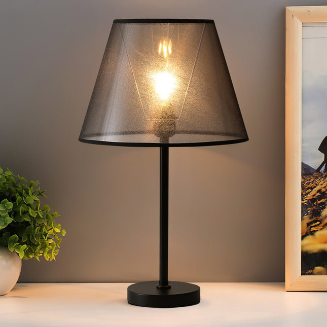 Black 34Dia Modern Bedside Lamp Table Lamp