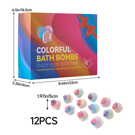 12pcs Fizzy Bubble Bath Bombs Set