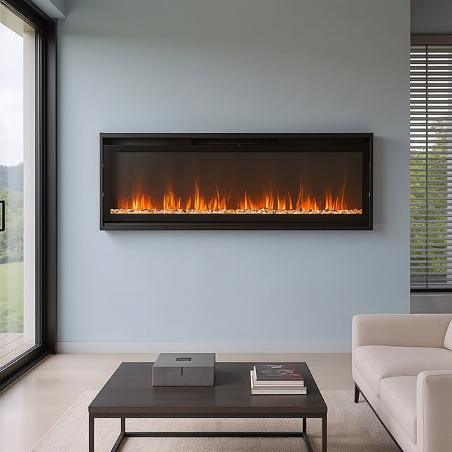 40-inch Wall Mounted Electric Fireplace with Remote Control
