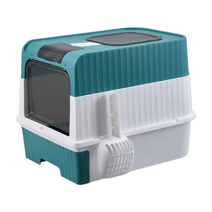 Large Fully Enclosed Cat Litter Box with UV Sterilization