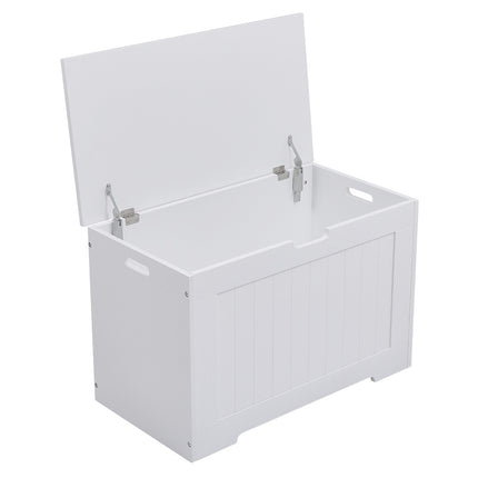White Wooden Storage Chest Organiser Box