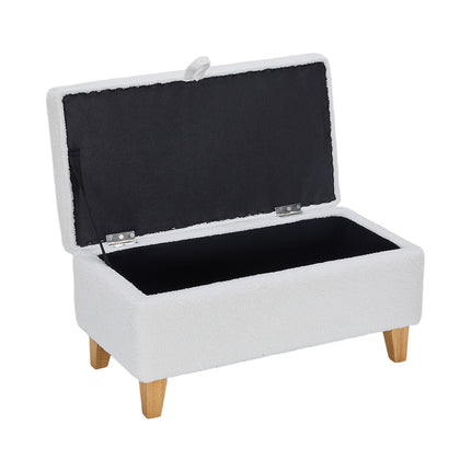 Teddy Fleece Upholstered Storage Ottoman