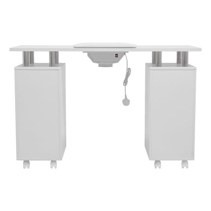 Rolling Manicure Station Nail Table with Dust Collector