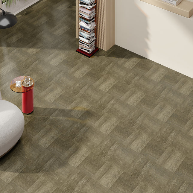 30Pcs Self-adhesive PVC Parquet Flooring Tiles Set