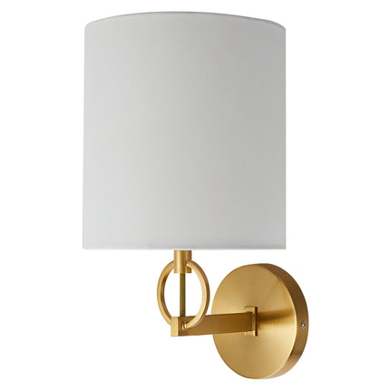 Metal Wall Light with Fabric Lampshade