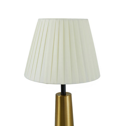 Table Lamp with Pleated Fabric Lampshade