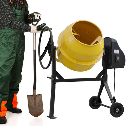 132cm Electric Portable Cement Concrete Mixer with Wheels
