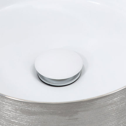 Round Ceramic Countertop Washbasin Vessel Sink