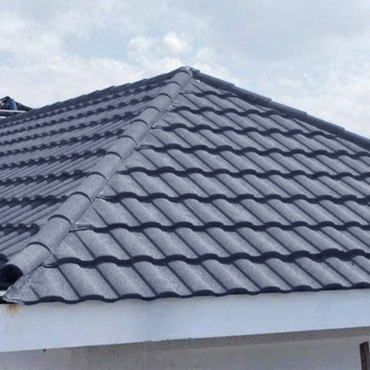 Grey Half Round Ridge Tile Stone Coated Metal Roofing 10pcs