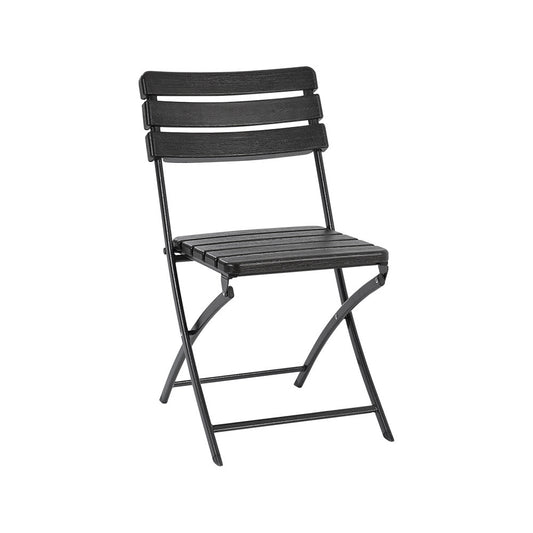 Set of 2 Outdoor Plastic Folding Chairs