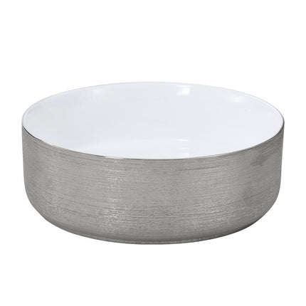 Round Ceramic Countertop Washbasin Vessel Sink