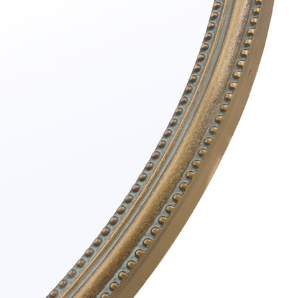 Gold Oval Decorative Vanity Mirror with Carved Frame