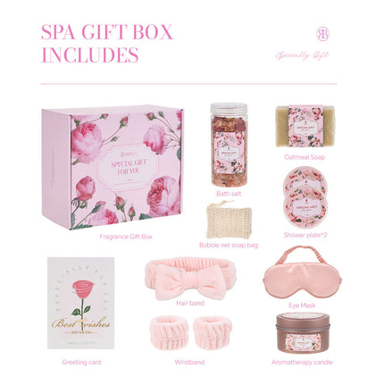 Rose-Scented Self-Care Spa Gift Set