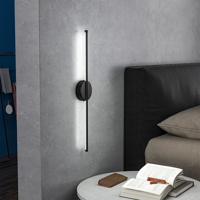 L60cm Black Strip LED Wall Sconce Cool White Light
