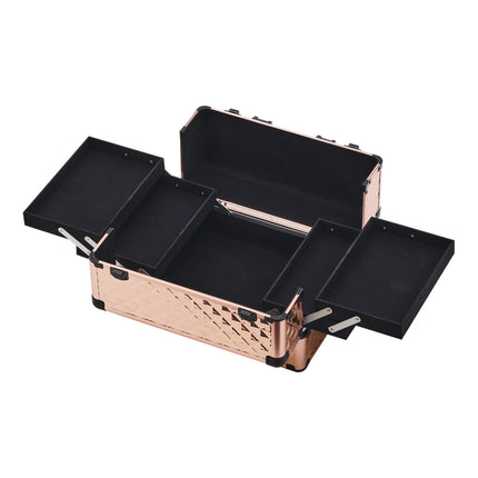 3 in 1 Portable Cosmetic Case With Telescopic Handle and Wheels