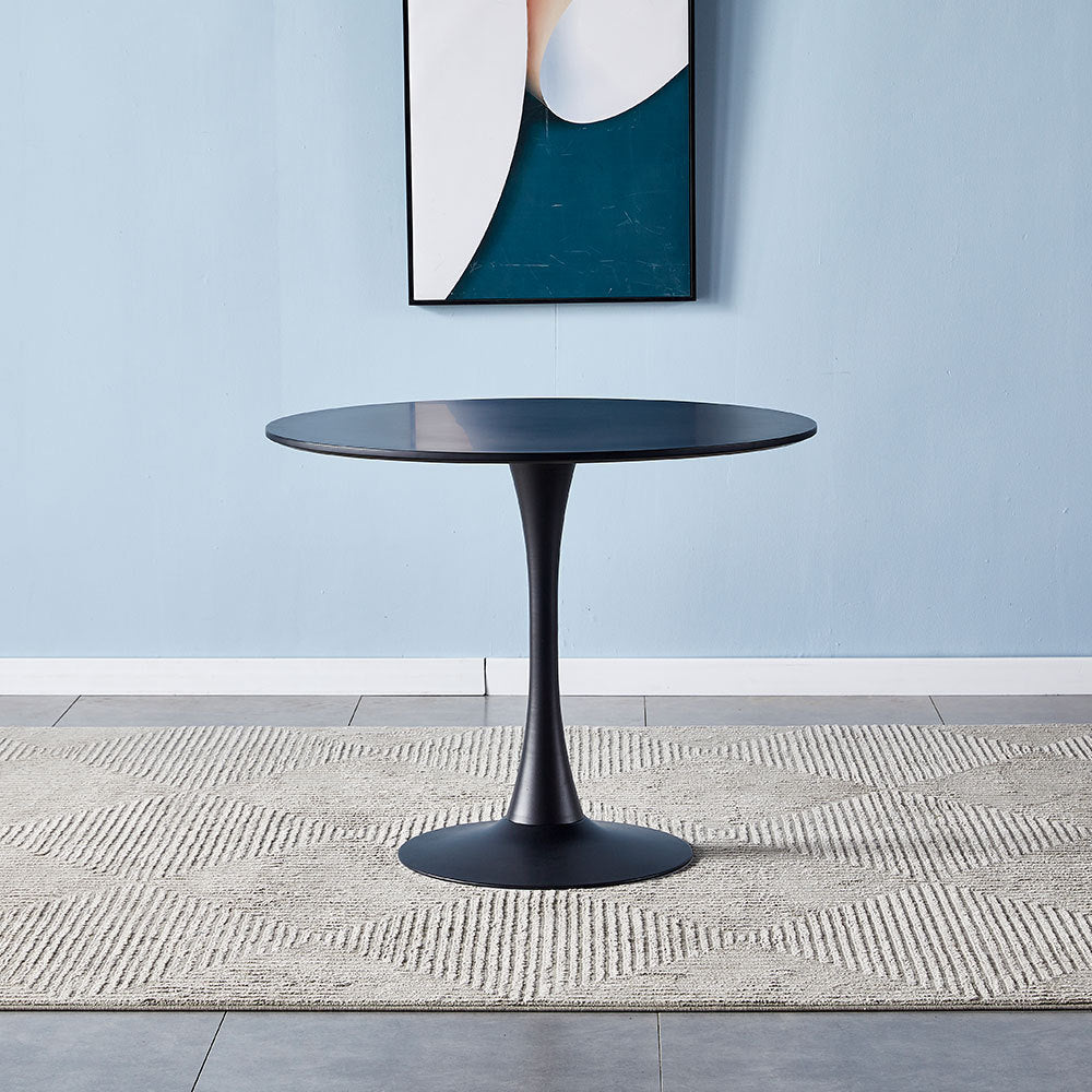 Modern Round Minimalist Dining Table Black