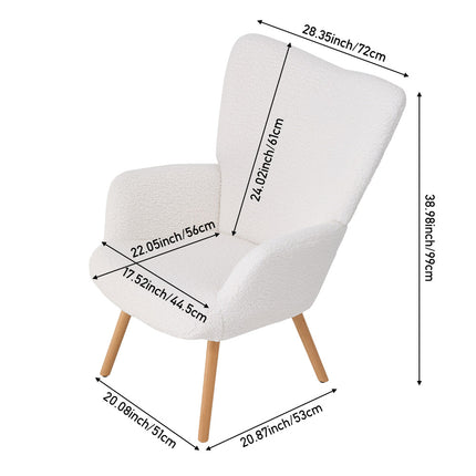 Modern Sherpa Fleece Leisure Chair