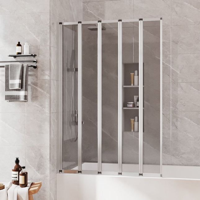 Bath Shower Screen with 5 Folding Panels