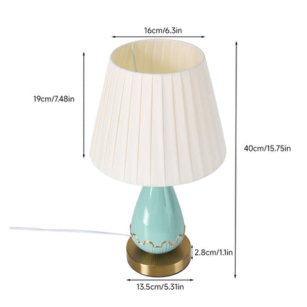 Ceramic & Iron Table Lamp with 5W Bulb