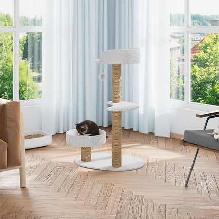 Padded Cat Tower with Sisal Scratching Post