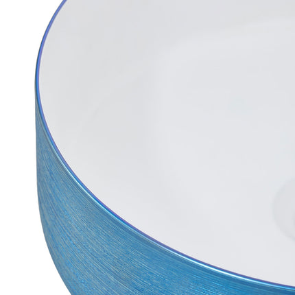 Round Ceramic Countertop Washbasin Vessel Sink