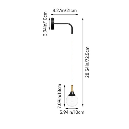 5W LED Crystal Lampshade Wall Light