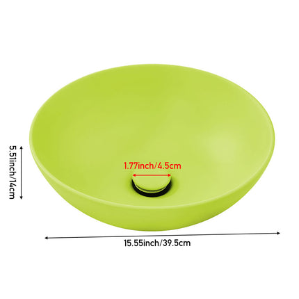 Ceramic Countertop Washbasin with Waste Kit