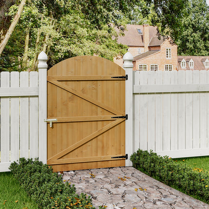 Semi Braced Arch Top Strong Wooden Garden Gate