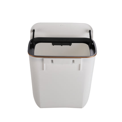 Pearl White 30cm Kitchen Bathroom Hanging Waste Bin with Lid