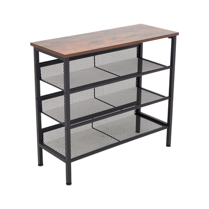4-Tier Mesh Shelves Shoe Rack