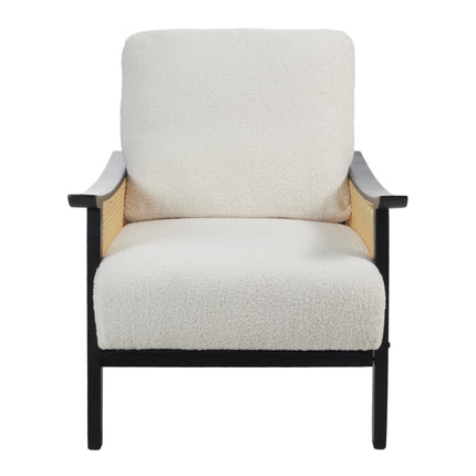 Modern Teddy Fleece Upholstered Accent Armchair