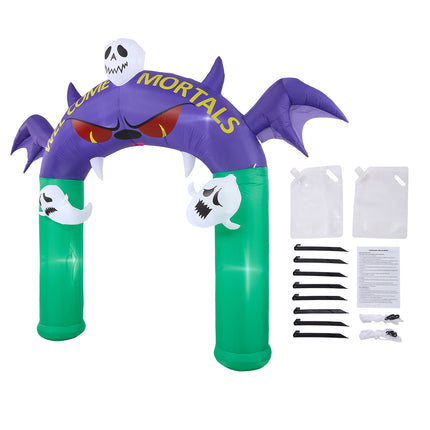 8.2FT Halloween Inflatable Devil Archway Decoration with Built-in Lights