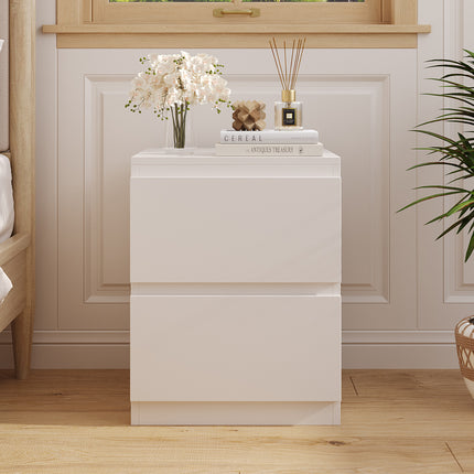 2-Drawer Wooden Nightstand Bedside Table