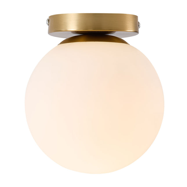 Semi Flush Mount Ceiling Light with Glass Shade