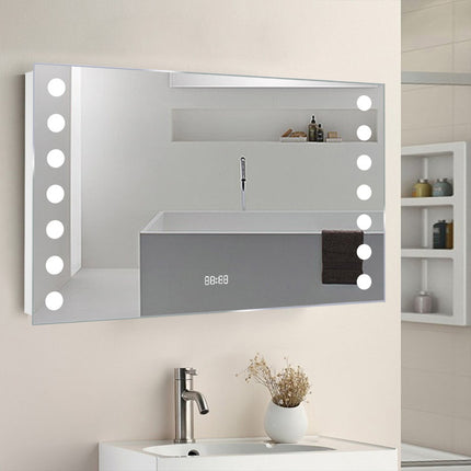 Surface Mount Modern Fog-Free LED Horizontal Bathroom Mirror