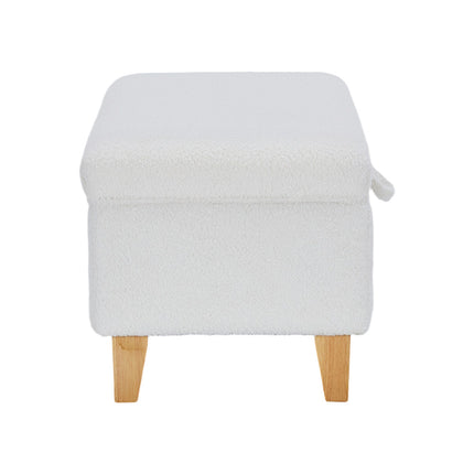 Teddy Fleece Upholstered Storage Ottoman
