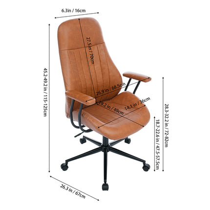Mid-Century Modern Office Chair with Casters