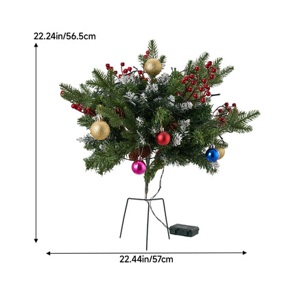 Artificial Christmas Tree with Decorations and LED Lights