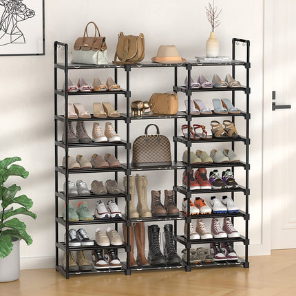 Large 9-Tier Open-Style Shoe Rack