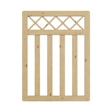 3 x 4ft Outdoor Cross Top Wooden Garden Gate Pedestrian Fence Yard Door