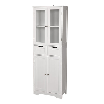 Modern Tall Glass Door Cabinet for Bathroom