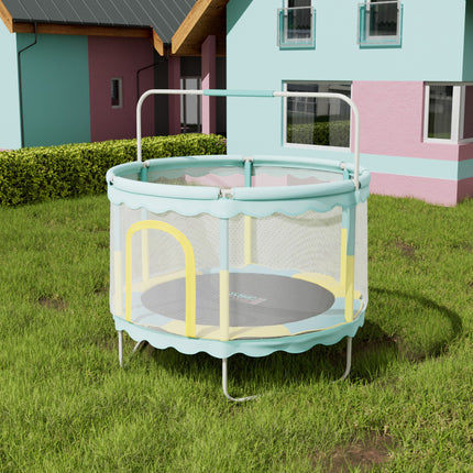 Outdoor Enclosure Trampoline with Balance Bar