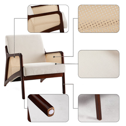 Modern Corduroy Upholstered Accent Armchair